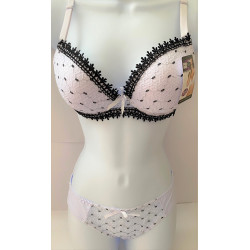 Ensemble soutien gorge avec slip et dentelle, bonnet B