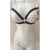 Ensemble soutien gorge avec slip et dentelle, bonnet B