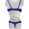 Ensemble soutien gorge avec tanga, bonnet B bleu