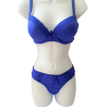 Ensemble soutien gorge avec tanga, bonnet B bleu