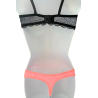 Ensemble soutien gorge avec tanga, dentelle ajourée bonnet C