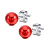 Boucles d'oreilles puces rouge, céramique